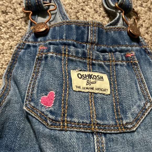 Oshkosh Bgosh overalls with plaid onsie - Picture 8 of 9